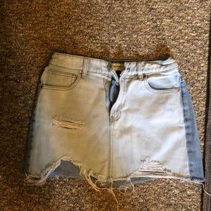 Mini jean skirt
